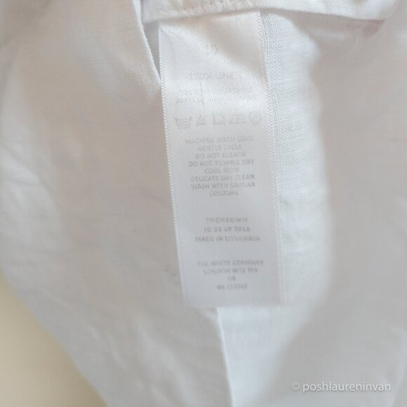 The White Company Tie-Neck 100% Linen Top – White – US 6 - Picture 15 of 15